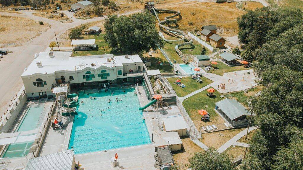 aerial view of Downata Hot Springs