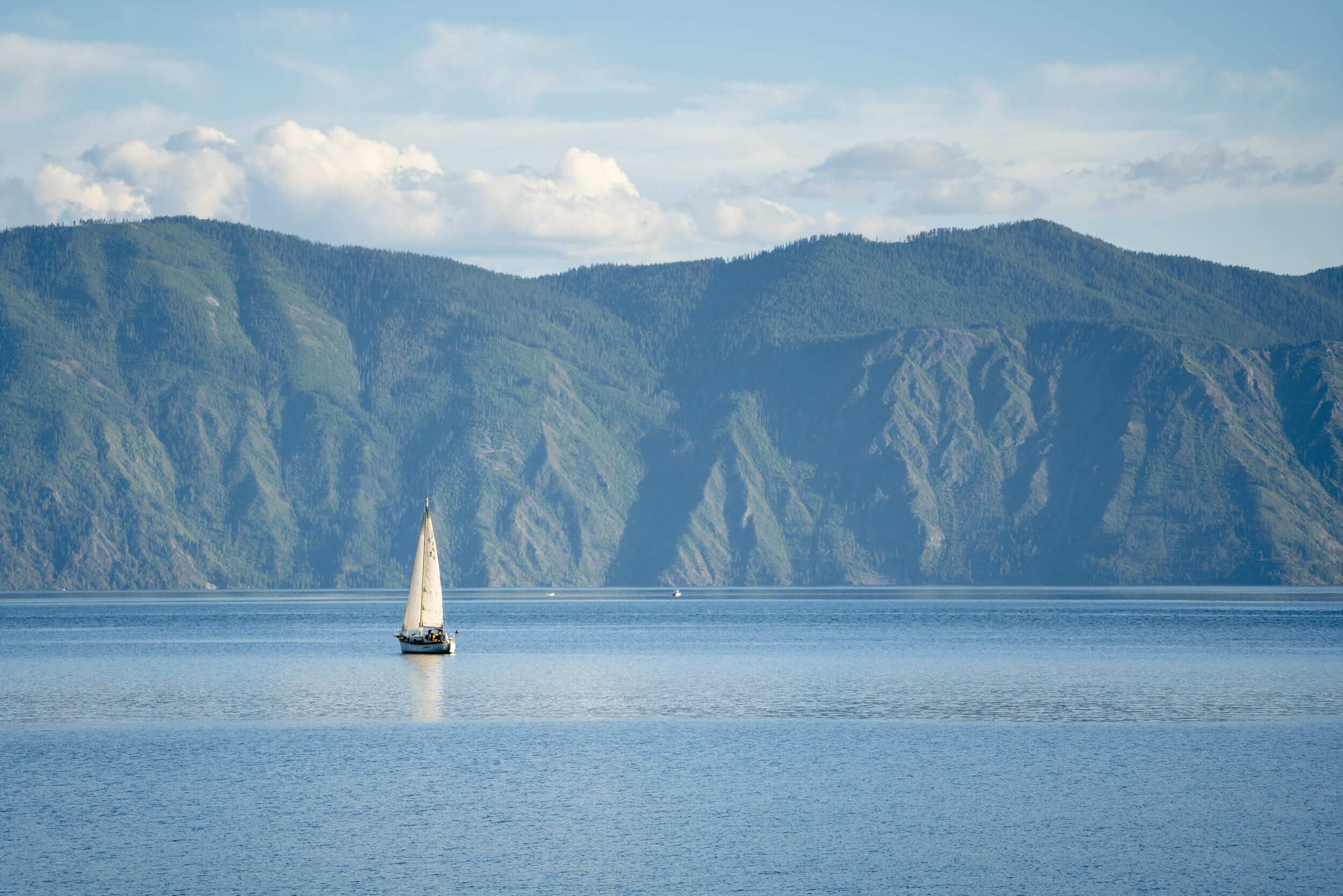 A sailboat on Lake Pend Orielle.