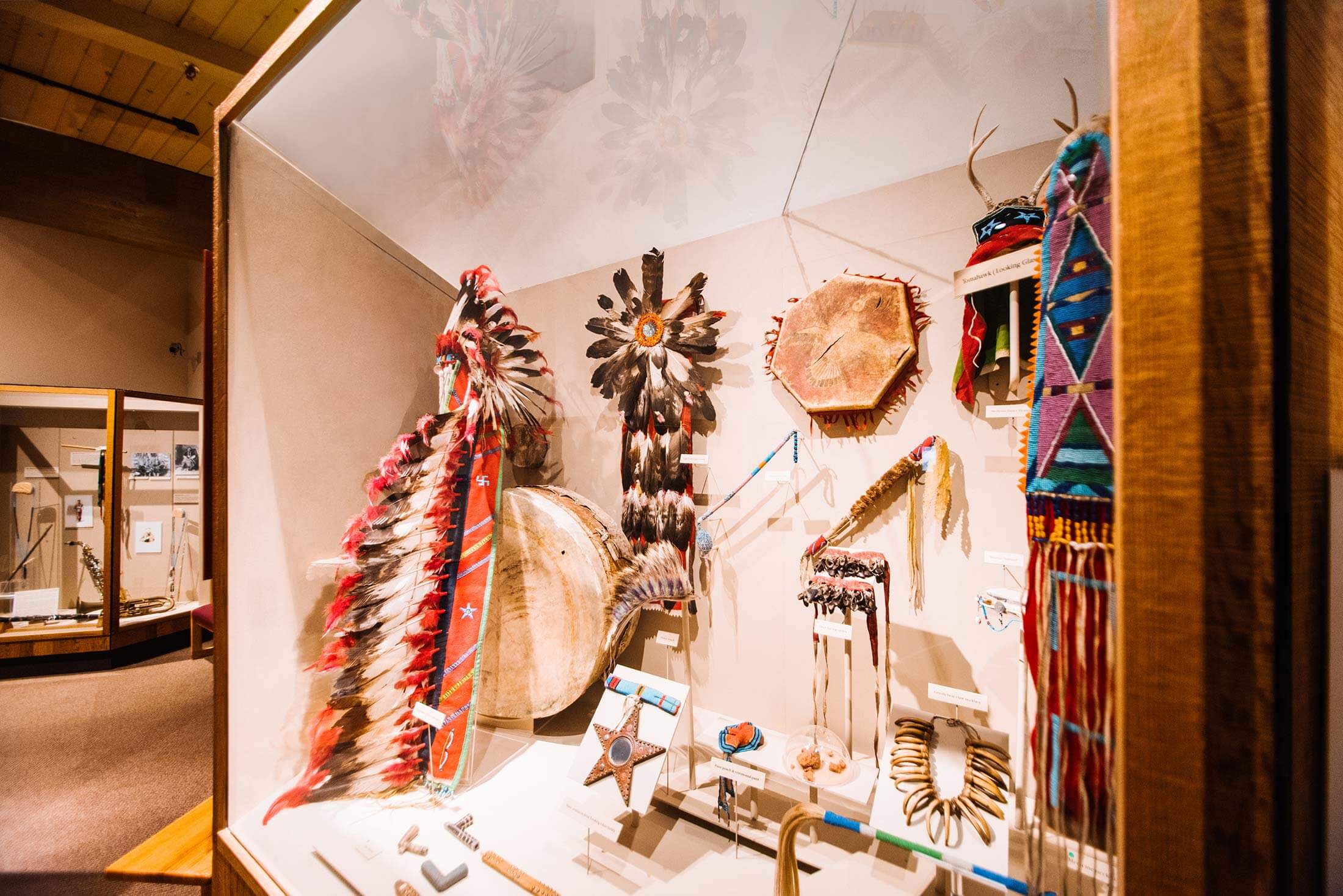 Exhibits inside the visitor center at the Nez Perce National Park.