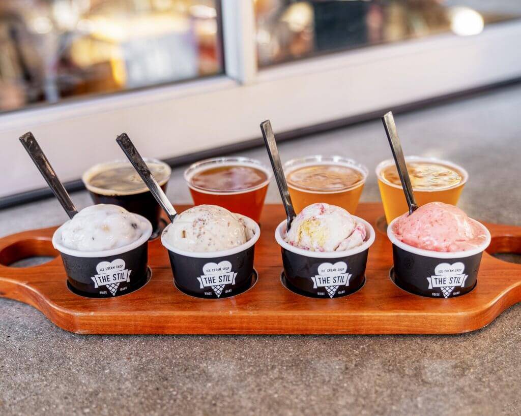 beer paired with ice cream at the stil