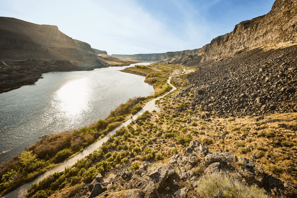 The Snake River Canyon in south central Idaho.